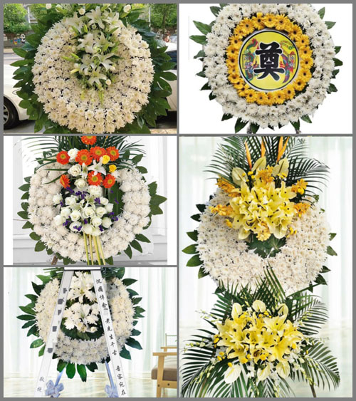 山东青岛莱西市龙水街道中周格庄村花圈速递
